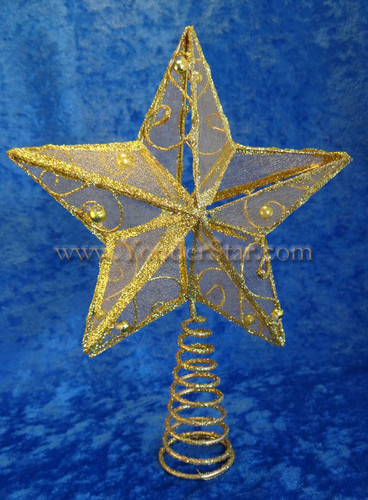 6.25" Gold Star Tree Topper