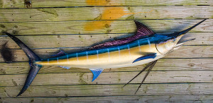 marlin blue bill fish mount fiberglass replica 64r