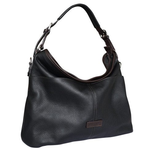 Chiarugi City Style Leather Hobo Bucket Bag Black Attavanti Chiarugi City Style Leather Hobo Bucket Bag Black