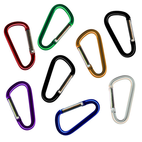 Small 1.5 inch Carabiners 8 Clips Assorted Colors