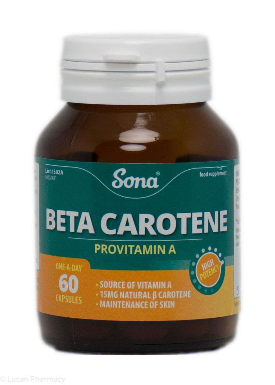 Sona® Beta Carotene Provitamin A 60 Capsules Lucan Pharmacy