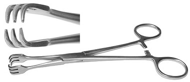 Lahey Traction Forceps , 3X3 Teeth , Length: 6.25 - PrecisionMedicalDevices