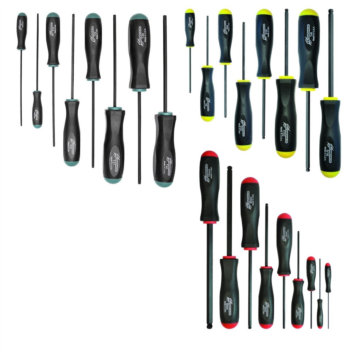 Bondhus 25pc Large Ball End Torx & Hex Screwdriver Set Metric