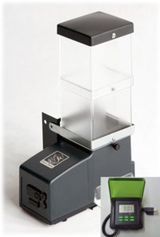 CSF-3 automatic cat feeder with outdoor power supply/digital timer and 50' wire for customer's own custom mount.