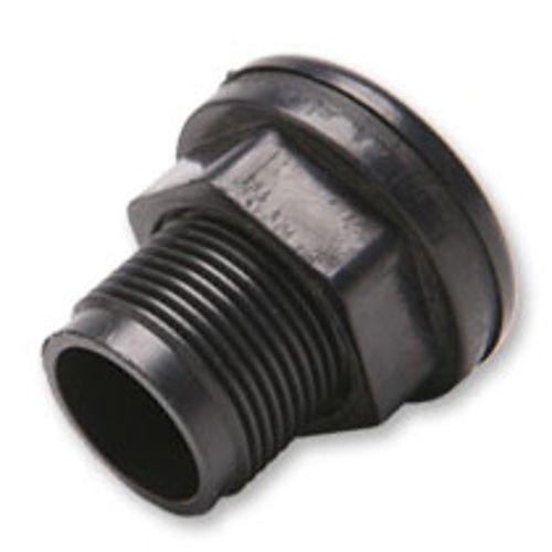 AQUARIUM PLUMBING 3/4 Inch Bulkhead Fitting (Black) Thread X Slip