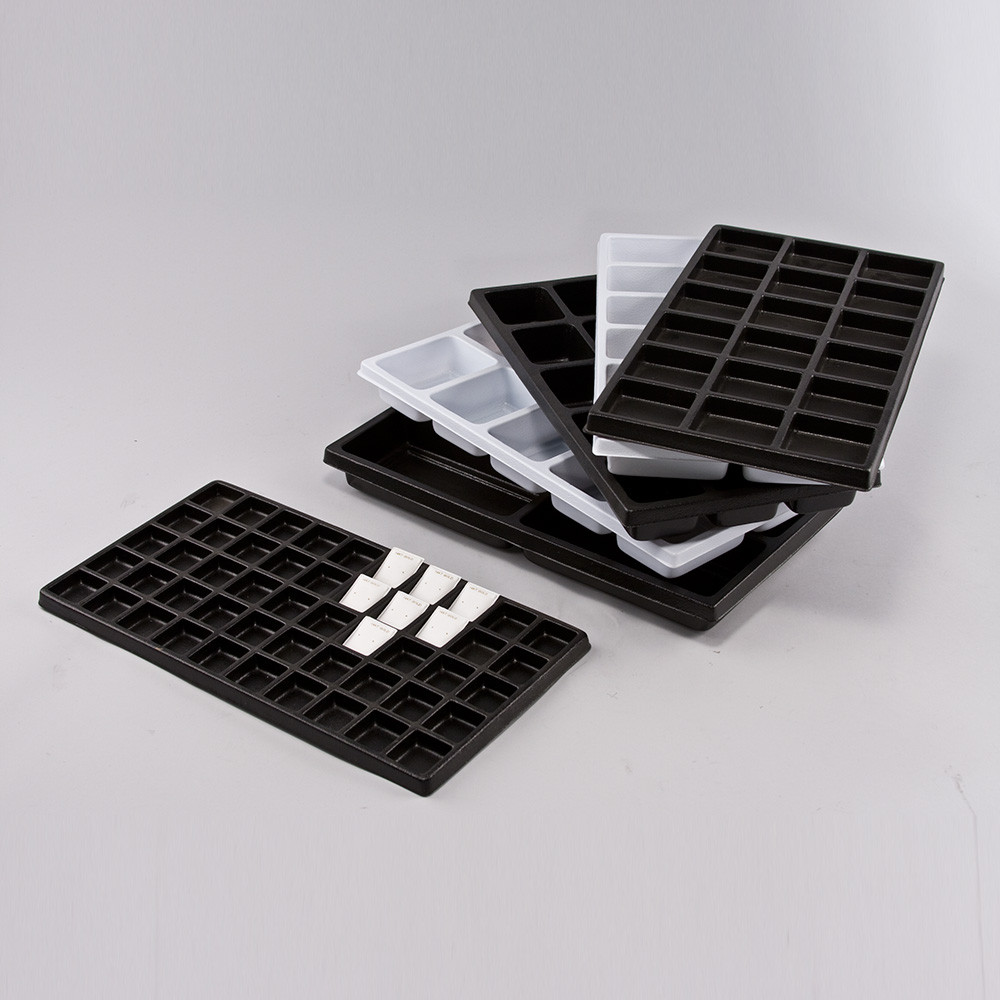 Durable plastic tray Insert, 14 1/8"x 7 5/8"x 1 3/8"H