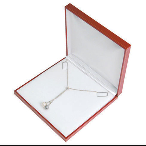 Classic Style Necklace Box, 6 1/2" x 6 1/2" x 1 1/4”, Choose from various Color
