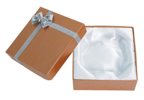 Bow tie bangle box, 3 5/8" x 3 5/8" x 1 1/8", Choose from various color