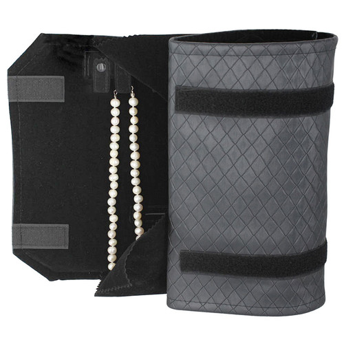 Quilted leather short Chain Roll (20-snap), 10 1/4" x 22 1/2"