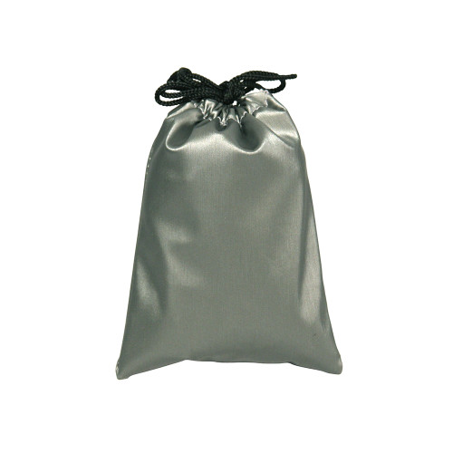 1 3/4" x 2",Steel-Grey Leather Drawstring Pouch,price for Dozen,Buy More Save More