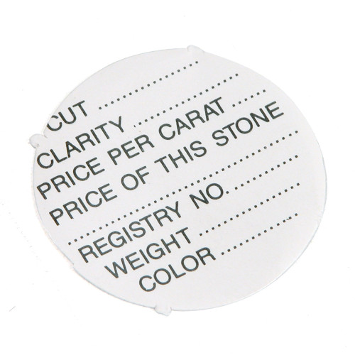 Labels For Gem Jar, 1" Dia. , Adhesive, 500 Pieces / Pack