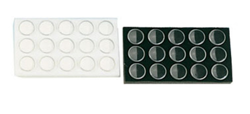 Round Gem Jar Foam Liners, 7 3/4" x 7 1/4" x 3/4" , 15 X 1 1/8" Dia. Jars,Choose from various color