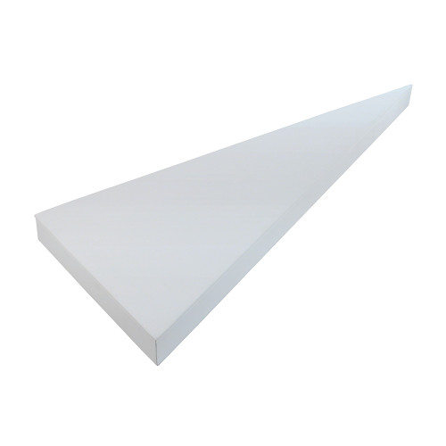 2-Pieces Corner Base Set,White Leather , 7 1/2" x 19" x 1"H
