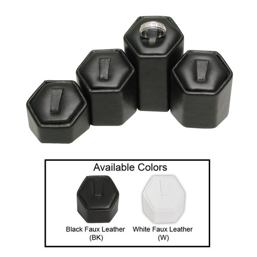 4-Pieces Ring Display Set, 1 3/4" x 1 5/8" x 1 1/4"~ 2 1/2"H,Ring display, 2"Dia. x 1 1/4"H", Choose from various Color