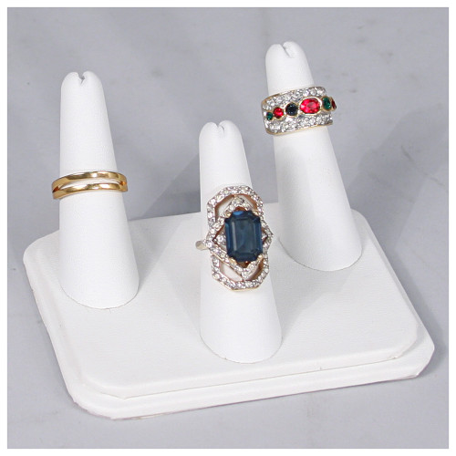 3-Finger Ring Display , 4 1/8" x 3 1/4" x 2 1/4"H,Choose from various color