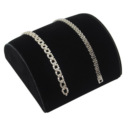 Half-Moon Bracelet/Watch Display, 5 1/8" x 5" x 2 1/2"H,(Choose from various Color),