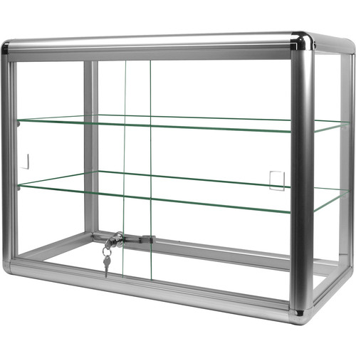 Aluminum Tempered Glass Countertop Showcase