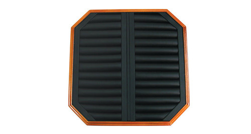 CLOSEOUT-24 Bangle Row Stackable Tray with Wood Trim (TQB19)