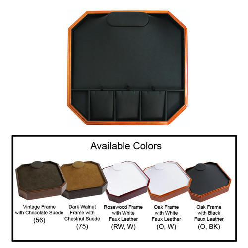 CLOSEOUT-Combination Necklace/Pendant/Earring Stackable Tray with Wood Trim (TQN27)