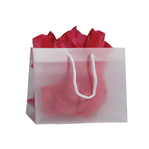 CLOSEOUT-White Frosted totes, BX4119-WH,16x6x19"