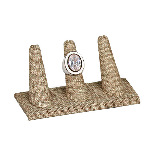 3 Finger Ring Display, 4 7/8" x 2 1/4" x 2"H(Choose from various Color),