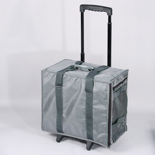 Soft PVC carrying case w/handle - Grey, 16" x 9" x 13 1/2"H
