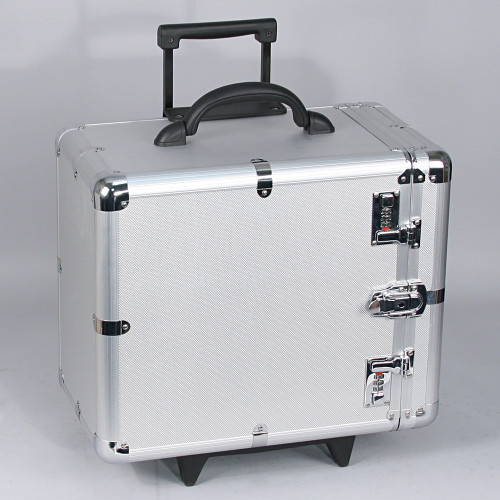 Aluminum case side-open w/handle (12 trays),16 3/8" x 11" x 17"H