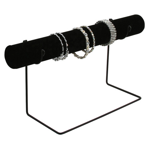 T-Bar, 12 1/8" x 4 1/2" x 6 1/2"H, Black Velvet, Black Wire