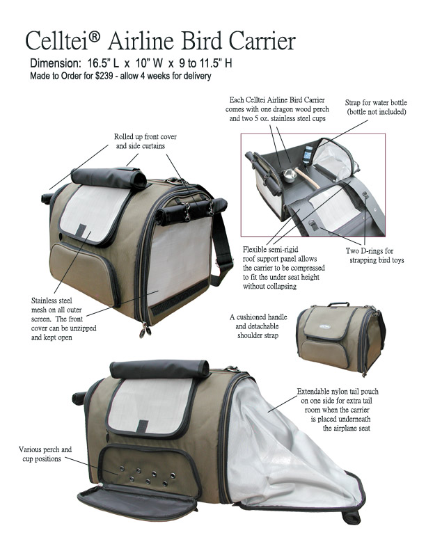 PakoBird Airline Carrier Features