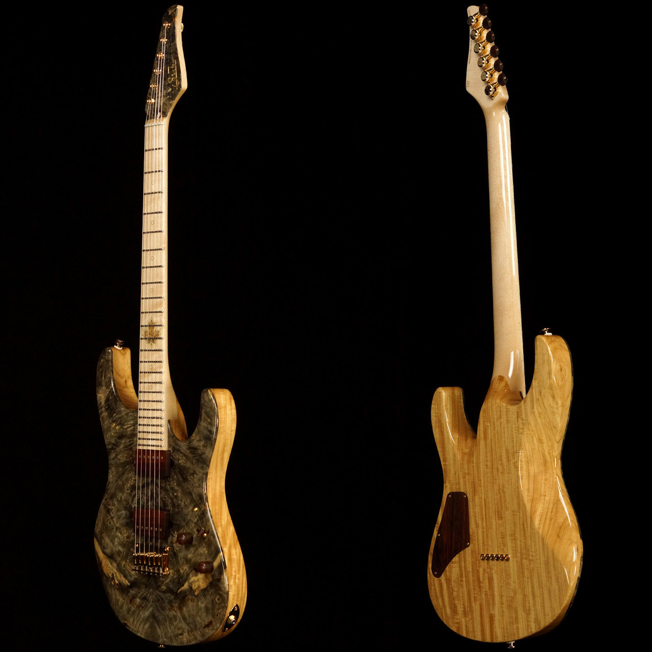 suhr custom modern set neck buckeye burl maple 2015 collection
