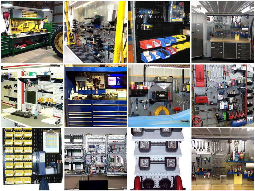 Industrial Pegboard Heavy Duty Tool Peg Board Industrial Commercial 5S Lean Initiative