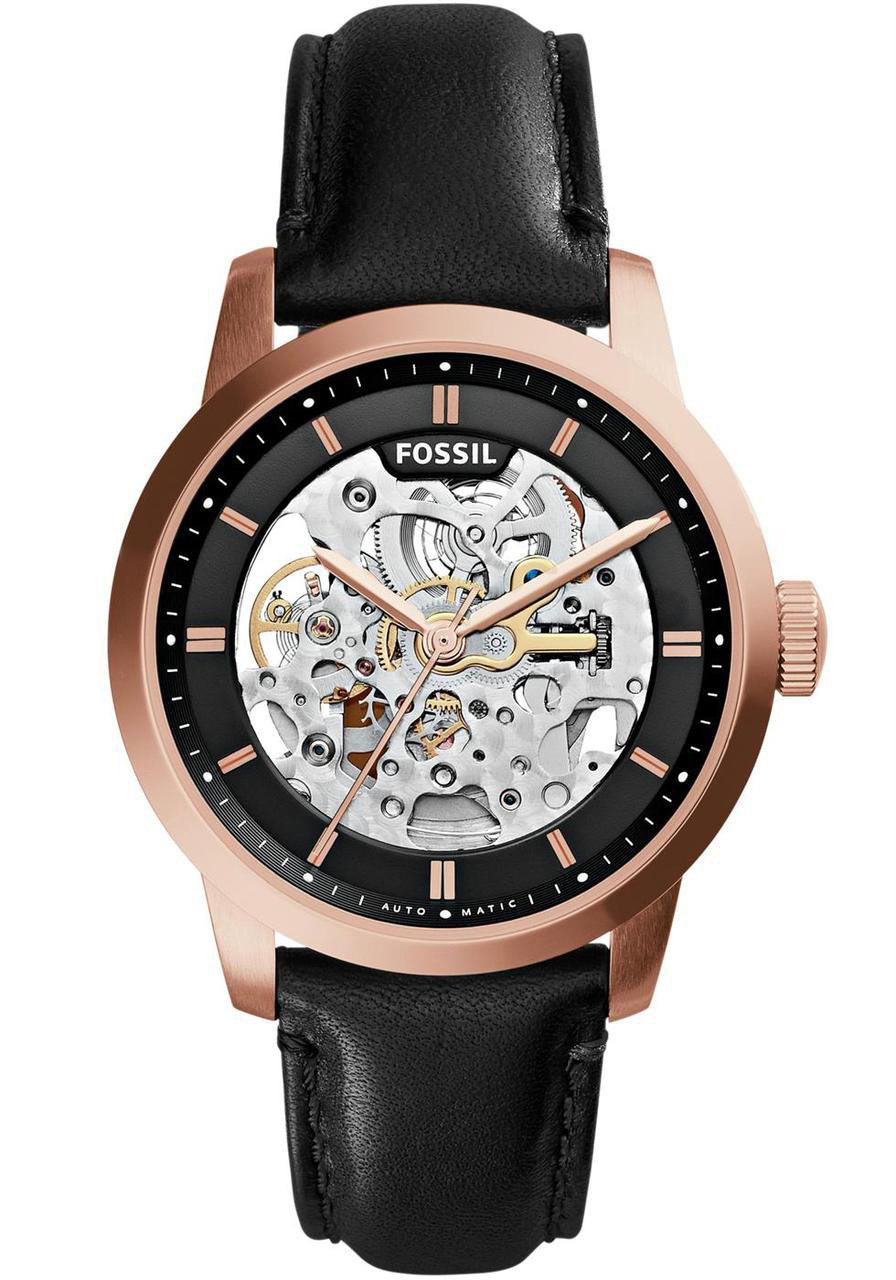 fossil townsman automatic gold black leather fossil townsman automatic gold black leather