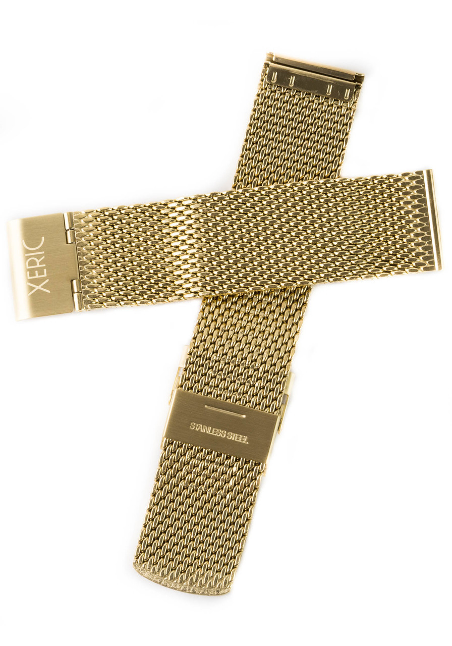 Xeric 22mm Gold PVD Plated Mesh Strap