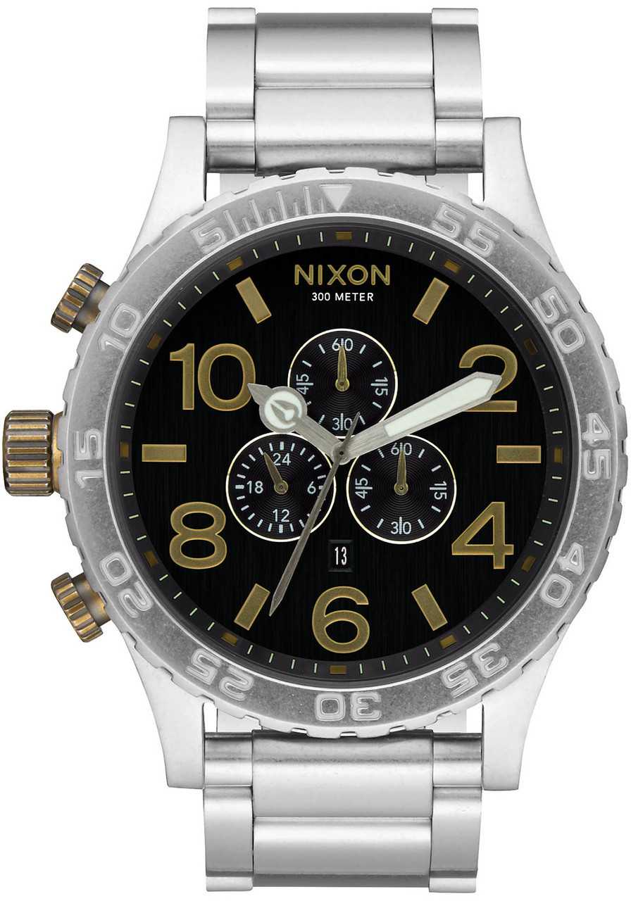 Nixon 51 30 Chrono Black Brass 7998