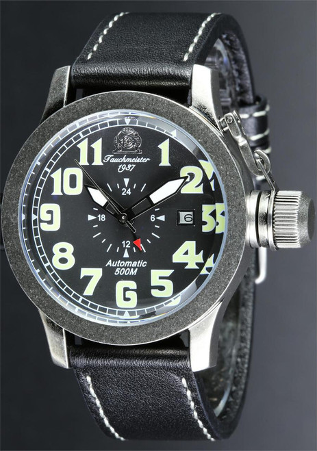 Tauchmeister Military Raw Steel Diver Luminous Automatic | Watches.com