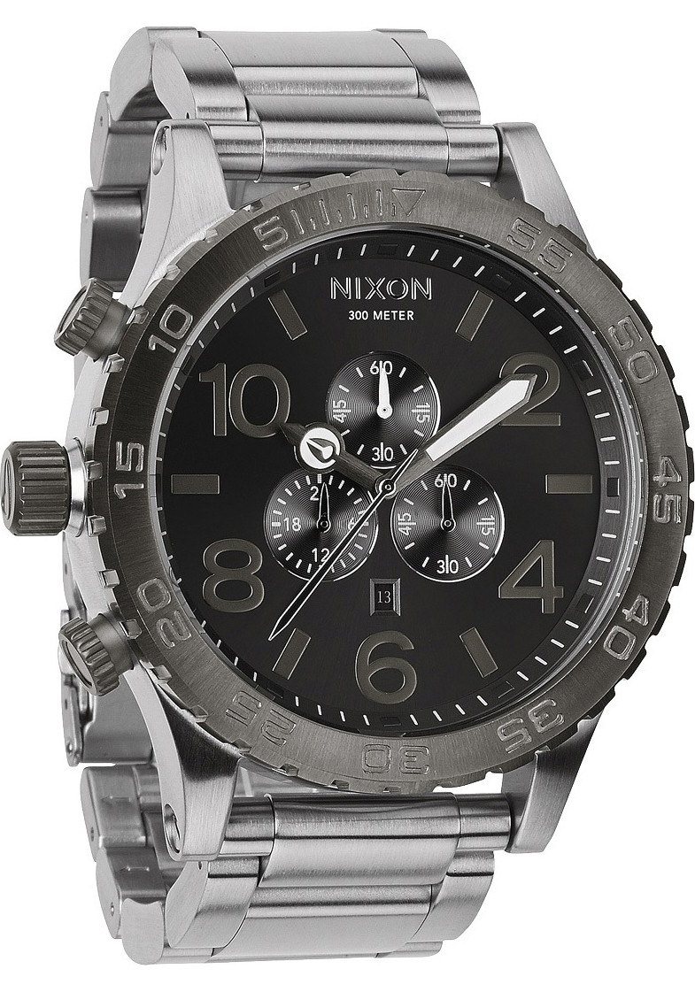 Nixon 51-30 Chrono Silver Gunmetal | Watches.com