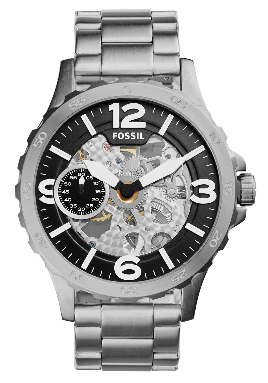 fossil q nate stainless steel