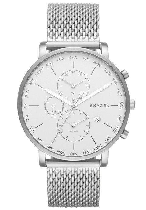 Skagen SKW6301 Hagen World Time Alarm Steel | Watches.com