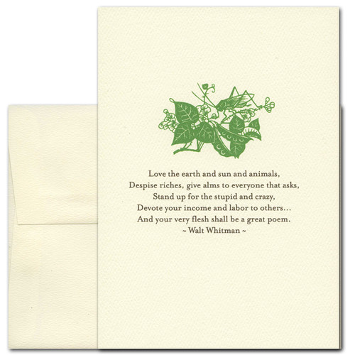 boxed whitman quotation cards for business great poem saturn press christmas cards