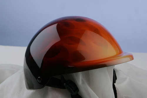 Airbrushed Fire Flames Dog Helmet