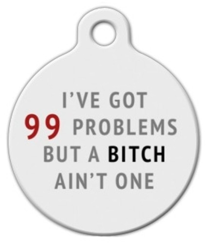 99 Problems Dog ID Tag