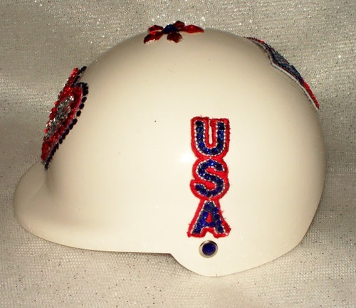XS USA Patriotic Bling Dog Helmet