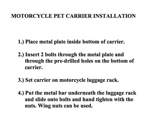 Motorcycle Pet Carrier