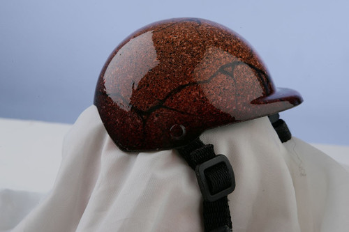 Airbrushed Orange Granite Dog Helmet