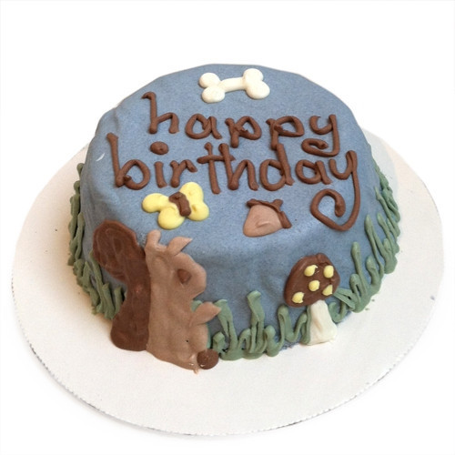 Woodland Squirrel Dog Cake