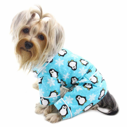 Penguins Snowflake Dog Pajamas