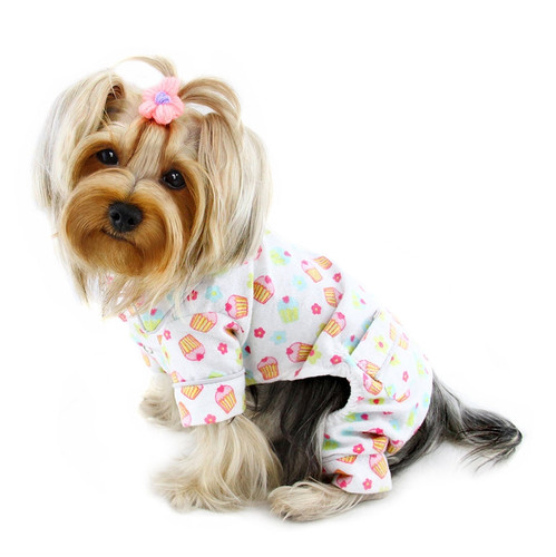 Flannel Cupcakes Dog Pajamas