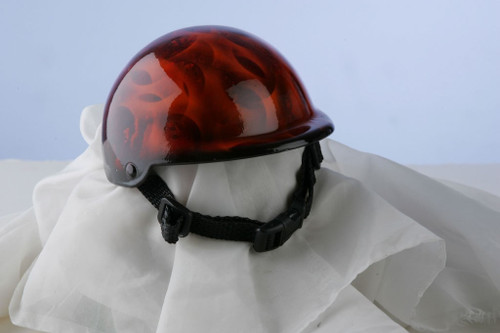 Airbrushed Marble Flames Dog Helmet